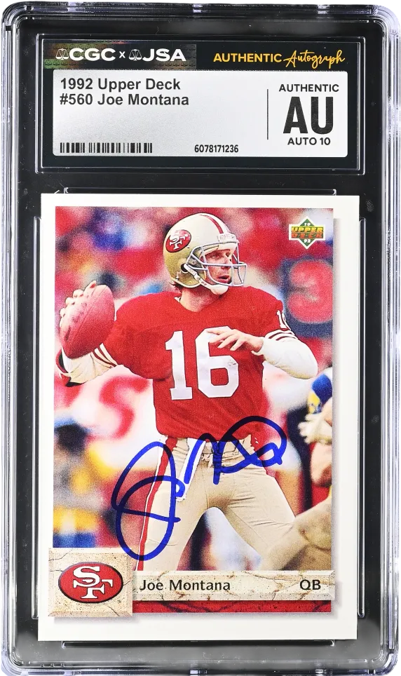 Joe Montana Slabbed Card